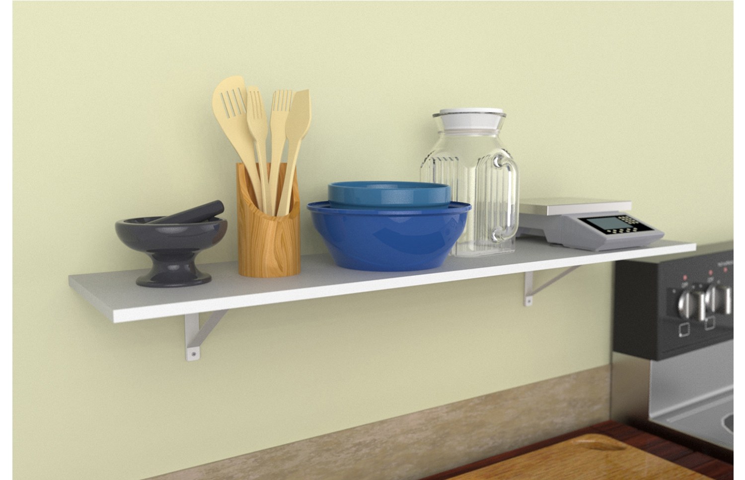 4'X12" Laminate Shelf Home by AMES