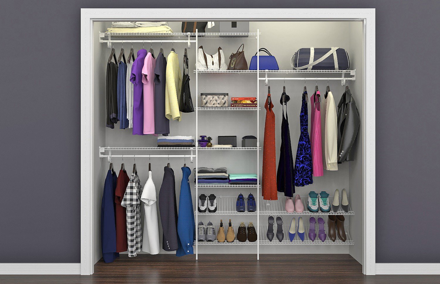 5 ft. - 8 ft. Fixed Mount Organizer | Home by AMES