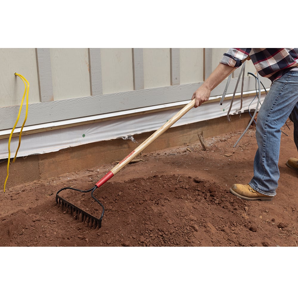 Baton Rake 15 Tine Bow Rake, Forged, Wood Handle | Home by AMES