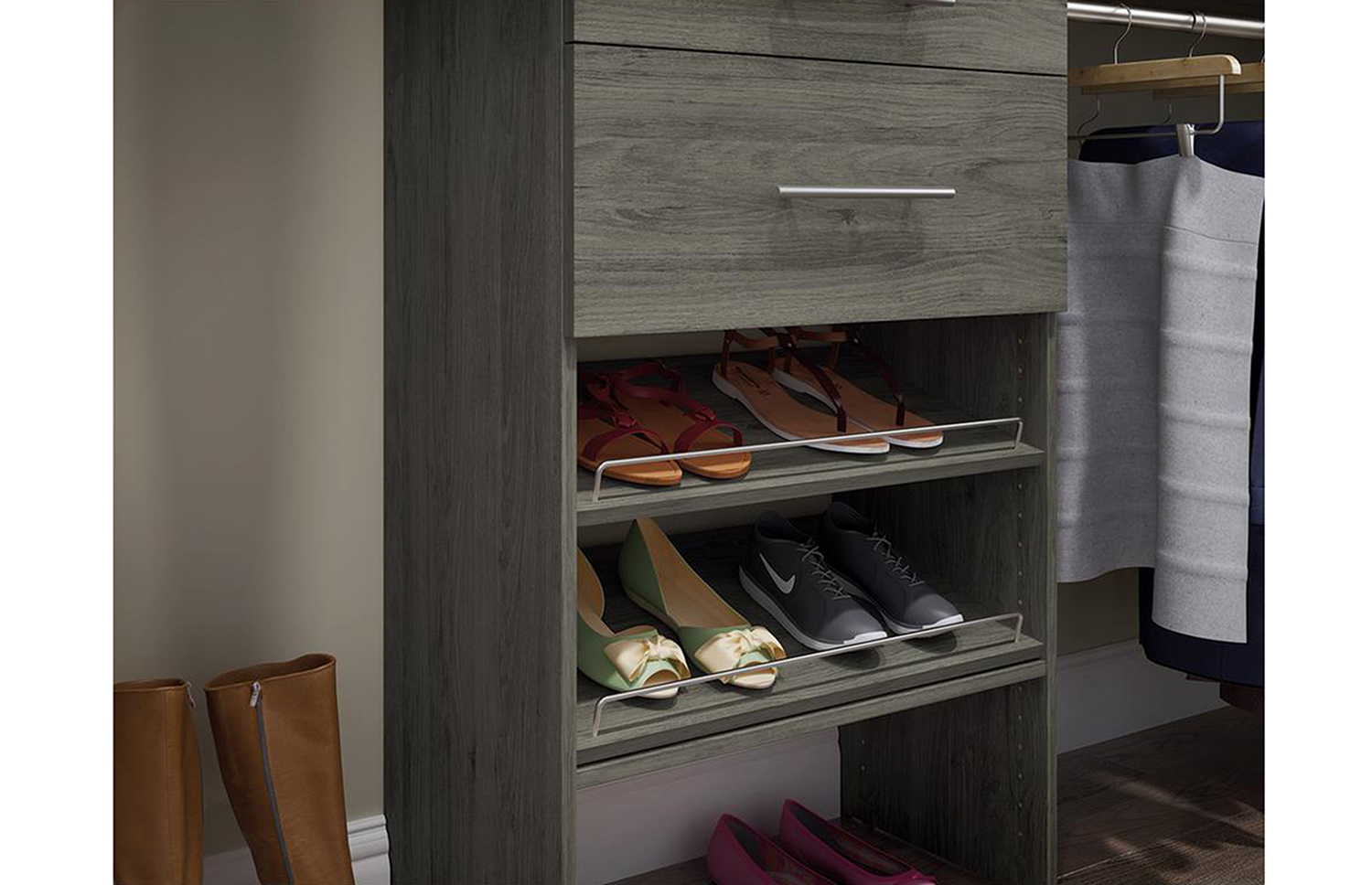 Style20 STANDARD ANGLED SHOE SHELVES Home by AMES