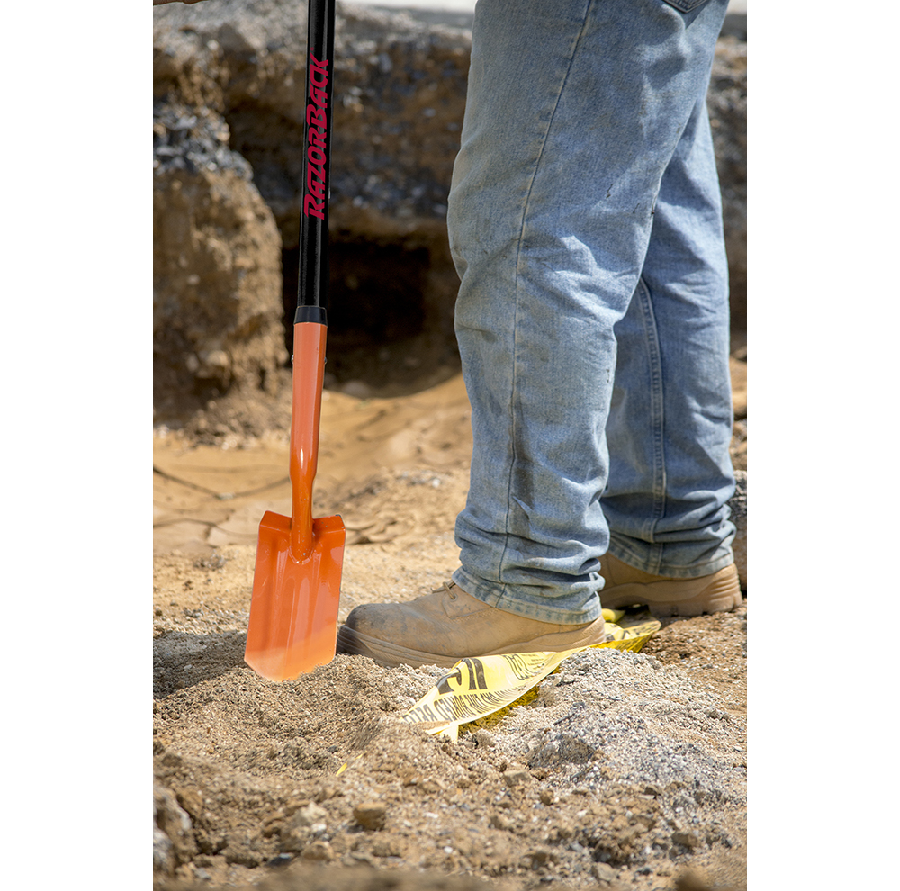 4-in Trenching Shovel with Fiberglass Handle and Cushion Grip